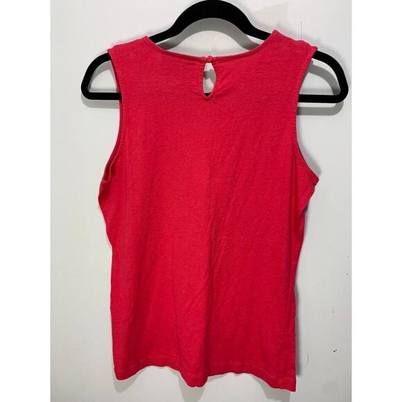 Dana Buchman Womens Sleeveless Crochet Neck Red Top Size S - Picture 2 of 3